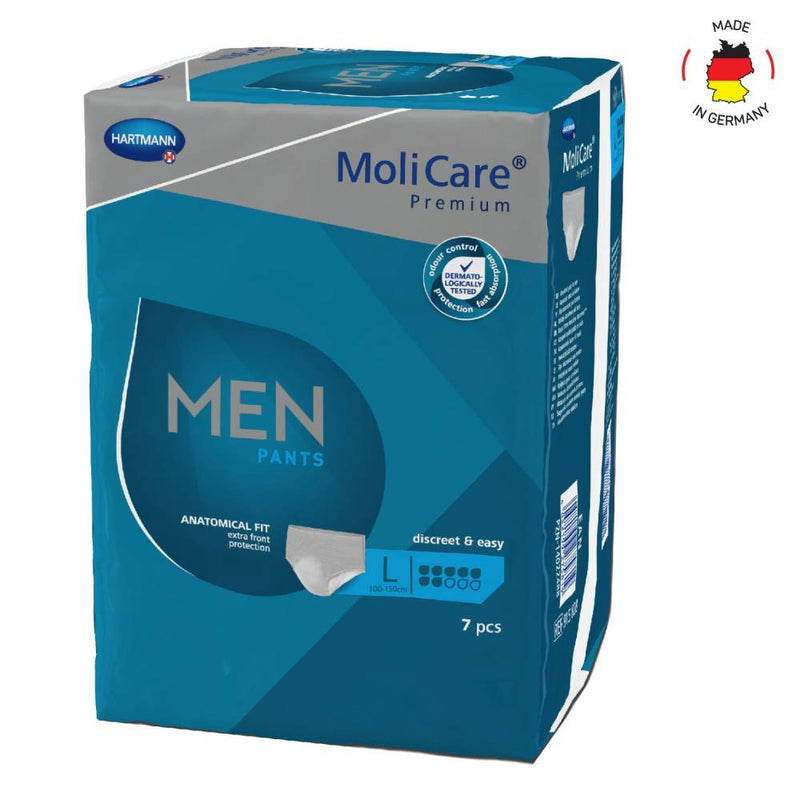 Adult Diaper Pants, MoliCare Premium Men Pants,  Pants for men with light incontinence, Large, 7 drops, 7 pieces / pack