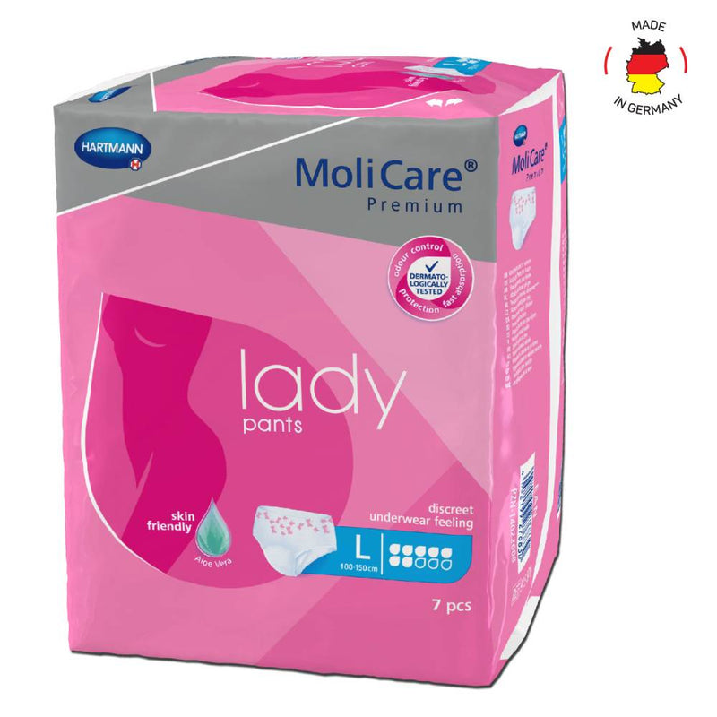 Adult Diaper Pants, MoliCare Premium Lady Pants, Pants for women with light incontinence, Large, 7 drops, 7 pieces / pack