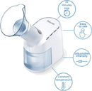 Beurer SI40 Steam Inhaler | Soothing steam Treatment for The Upper Airways | Nebulisation of Saline Solutions and Essential Oils | Inhalation Therapy for Effective Relief from coughs and Congestion