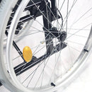 Kawaza KW-A02 Folding Backrest & Flip Back PU Wheelchair, Height Adjustable Footplates, Weight Capacity 100 kg