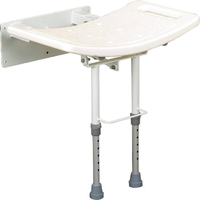 JMC Aluminum Wall Shower Bench with Legs, 5105