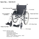 Kawaza Aluminum Frame Wheelchair 14 Inch