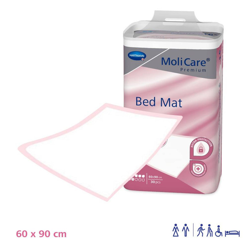 Bed Mat, MoliCare Premium Bed Mat, Disposable underpads, 7 Drops, 60x90cm,  30 pieces/pack