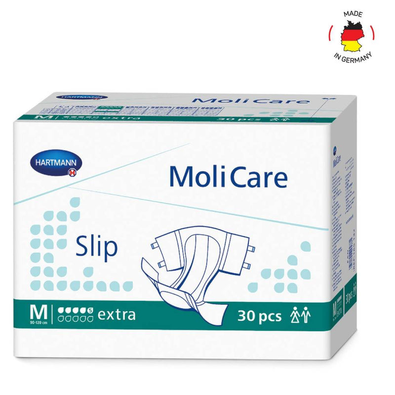Adult Diaper Pants MoliCare Slip Extra Green, Diapers pants for adult incontinence, Unisex, Medium, 5 drops, 30 pieces / pack