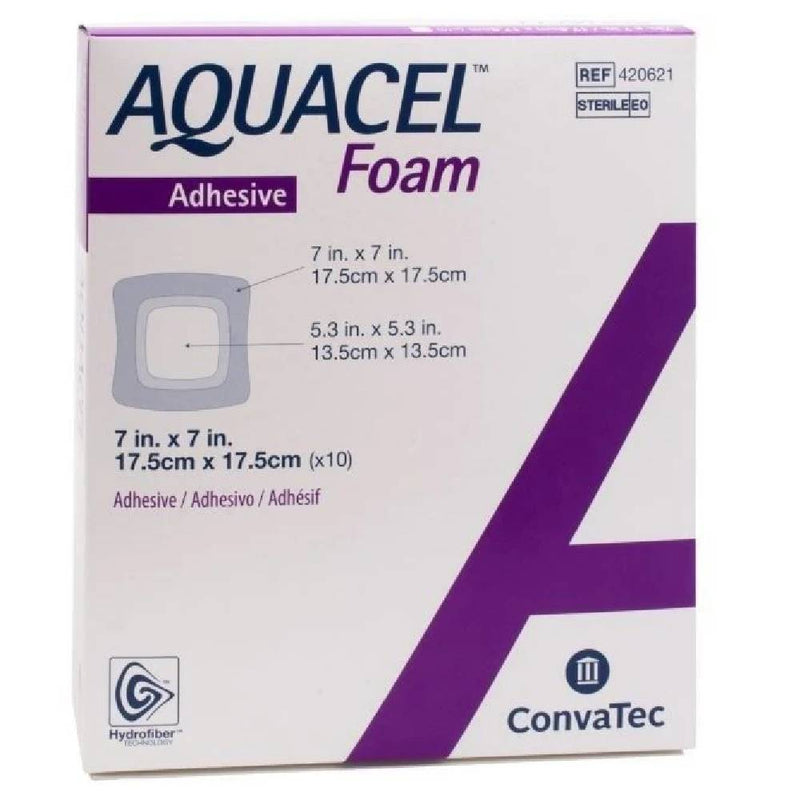 ConvaTec AQUACEL Foam Adhesive Dressing – 17.5cm x 17.5cm | Ref: 420621