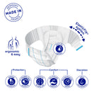 Adult Diaper, MoliCare Premium Elastic, Slip diapers for adult incontinence, Unisex,  Large, 6 Drops, 30pcs/pack