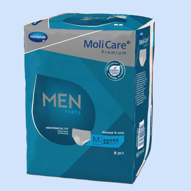 Adult Diaper Pants, MoliCare Premium Men Pants for men with light Incontinence, Medium, 7 drops, 8 pieces / pack