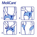 Adult Diaper Pants, MoliCare Premium Lady Pants, Sanitary Pant for Incontinence, Medium, 7 drops, 8 pieces / pack