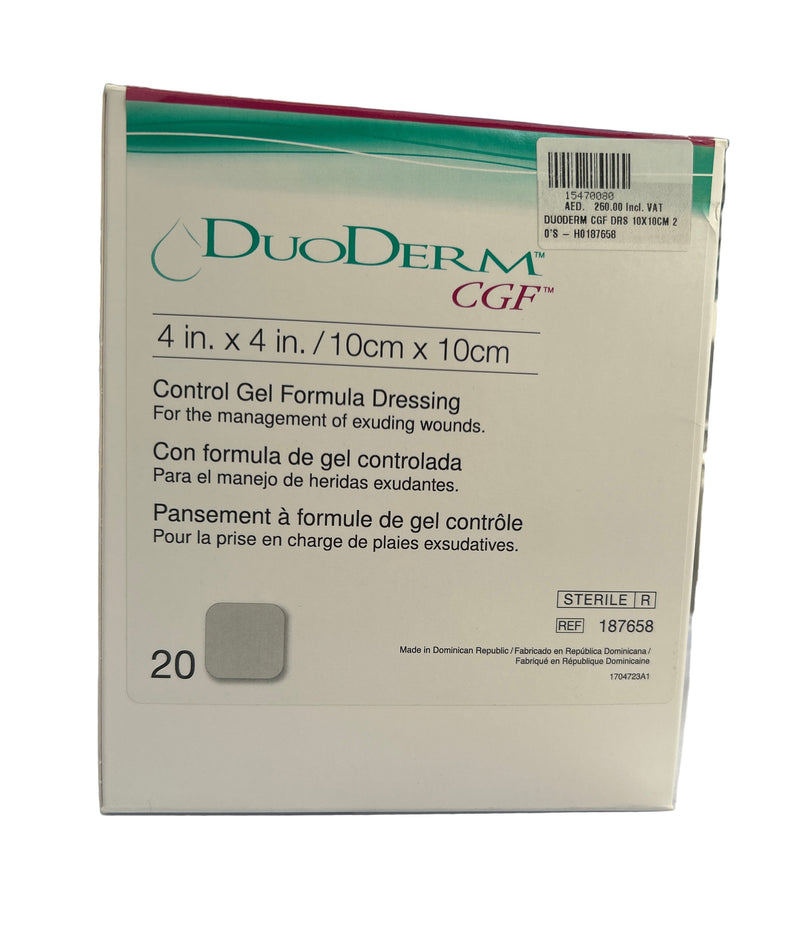 Convatec DuoDERM Control Germ Formula Sterile Dressing 10 cm x 10 cm, 20 Pieces / Box