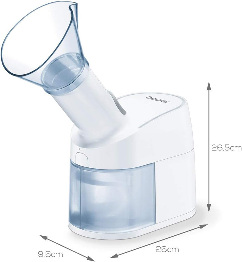 Beurer SI40 Steam Inhaler | Soothing steam Treatment for The Upper Airways | Nebulisation of Saline Solutions and Essential Oils | Inhalation Therapy for Effective Relief from coughs and Congestion