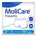 Adult Fixpants,MoliCare Fixpants, Short Leg Fixation Pants for anatomically shaped large pads, Unisex, Pack of 100, Medium