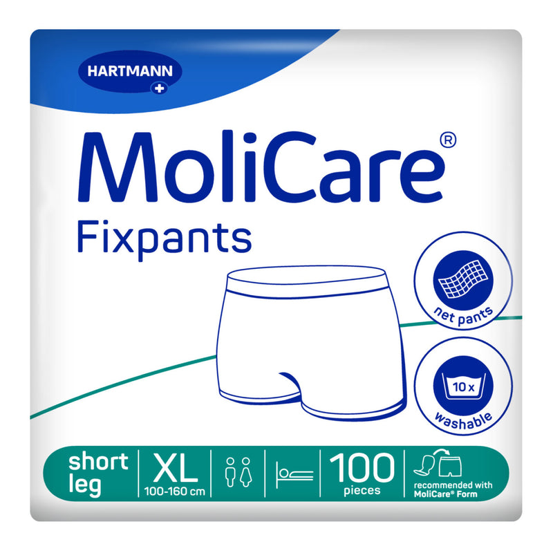 Adult Fixpants,MoliCare Fixpants, Short Leg Fixation Pants for anatomically shaped large pads, Unisex, Pack of 100, Extra Large