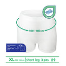 Adult Fixpants,MoliCare® Fixpants, Short Leg Fixation Pants for anatomically shaped large pads, Unisex, Pack of 3, Extra Large