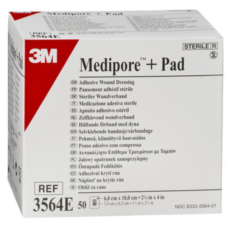 Medipore + Pad, 6 cm x 10 cm, Box