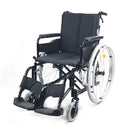 Kawaza KW-A02 Folding Backrest & Flip Back PU Wheelchair, Height Adjustable Footplates, Weight Capacity 100 kg