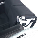 Kawaza KW-A02 Folding Backrest & Flip Back PU Wheelchair, Height Adjustable Footplates, Weight Capacity 100 kg