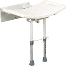 JMC Aluminum Wall Shower Bench with Legs, 5105