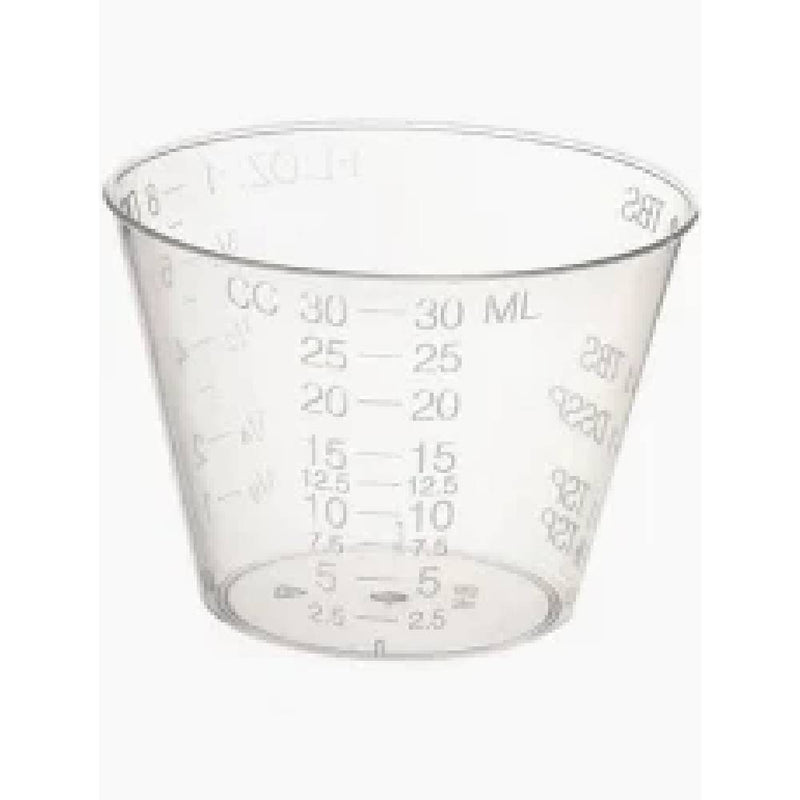 Medicine Cup 30cc, Clear Plastic Disposable Measuring Cup, 100 Pieces