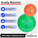 Cando Inflatable Exercise Ball, Orange, 55 cm (22 in) (301802)