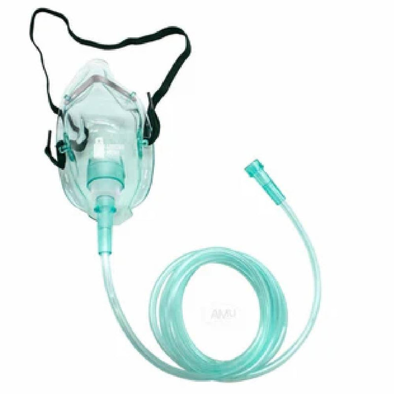 O2 Delivery Mask SMD Oxygen Mask with Tubing – Large Size Sterile Disposable Oxygen Del