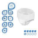 Adult Diaper Pants MoliCare Premium Mobile, Diapers pants for adult incontinence,  Unisex, Medium, 6 drops, 14 pieces / pack