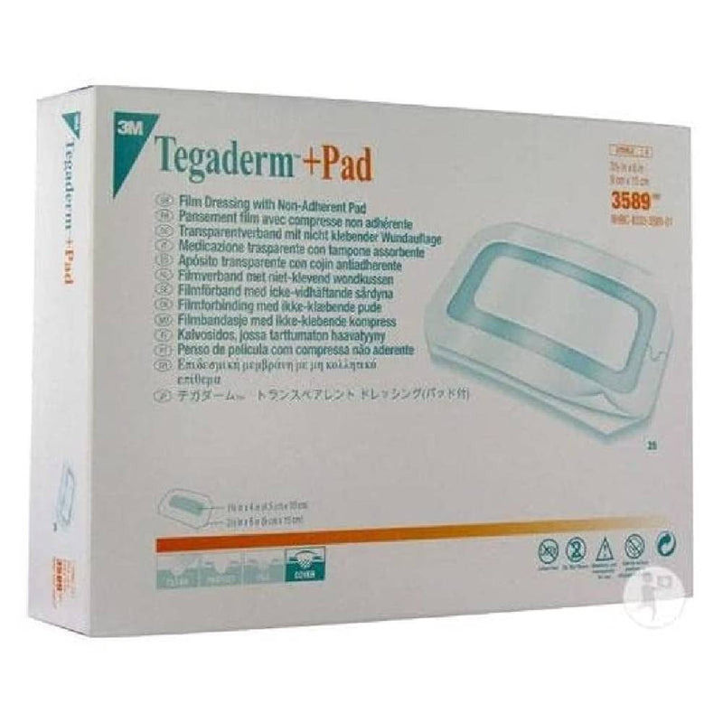 Tegaderm Transparent Island Dressing 9cm x 15cm (3.5 x 6 in) - 3589, 1 Box