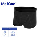 Absorbent Underwear, MoliCare® MEN absorbent underwear, Washable Pants for MEN with light urine leakage, Medium, Absorption capacity 52ml, 1 piece/pack