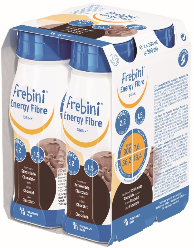 Fresenius Kabi Frebini Energy Fibre Drink Chocolate, 200 Ml, Pack of 4