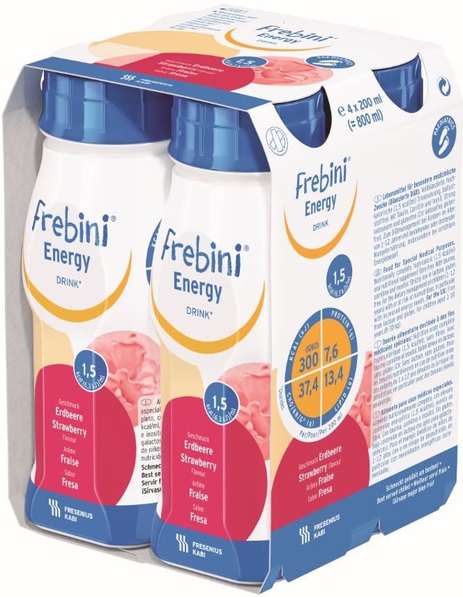 Fresenius Kabi Frebini Energy Drink Strawberry, 200 Ml, Pack of 4