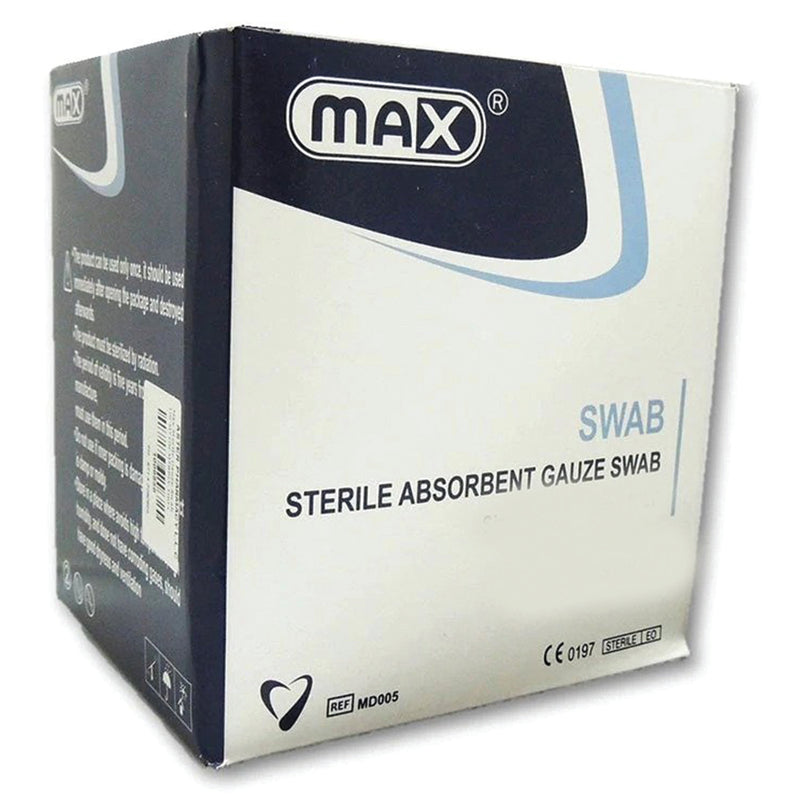 Max Sterile Absorbent Gauze Swab, 100's / Box