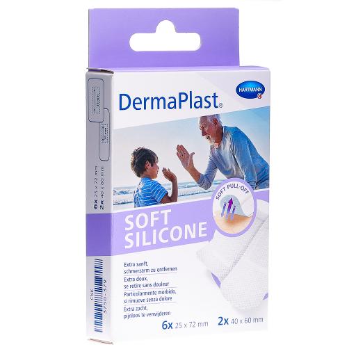 Hartmann Dermaplast Soft Silicone Bandages, 8 Strips