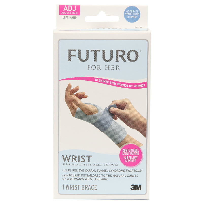 Futuro Slim Silhouette Wrist Support Left Hand, Adjustbale