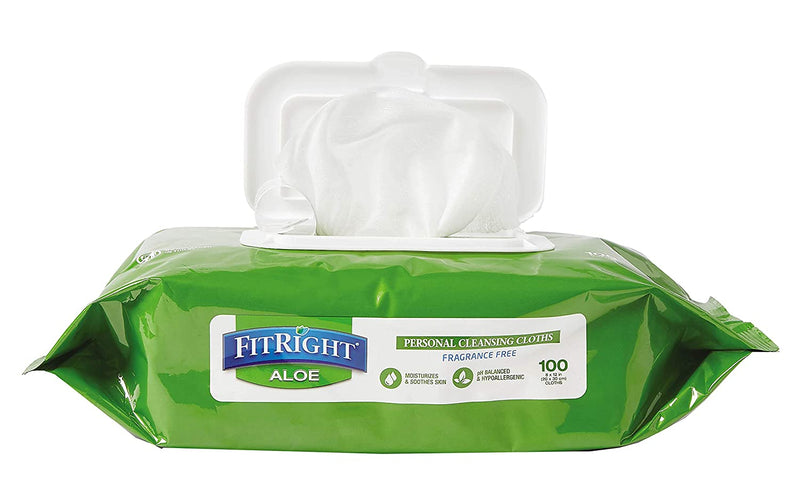 FitRight Aloe Adult Scented Wipes