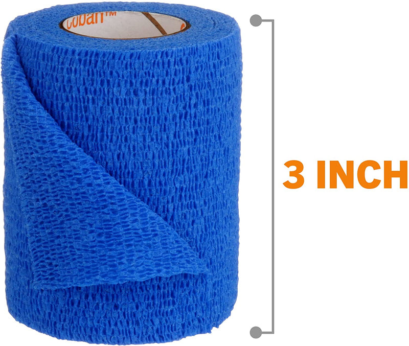 Nexcare Athletic Wrap, CR-3B , 3 x 5 Inches Yards Stretched, Blue